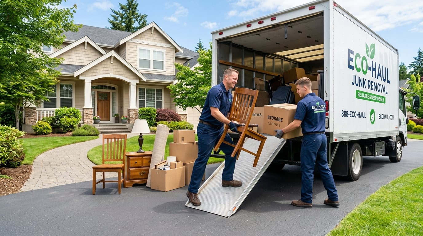 Get It Done Cleaning junk removal crew loading a truck